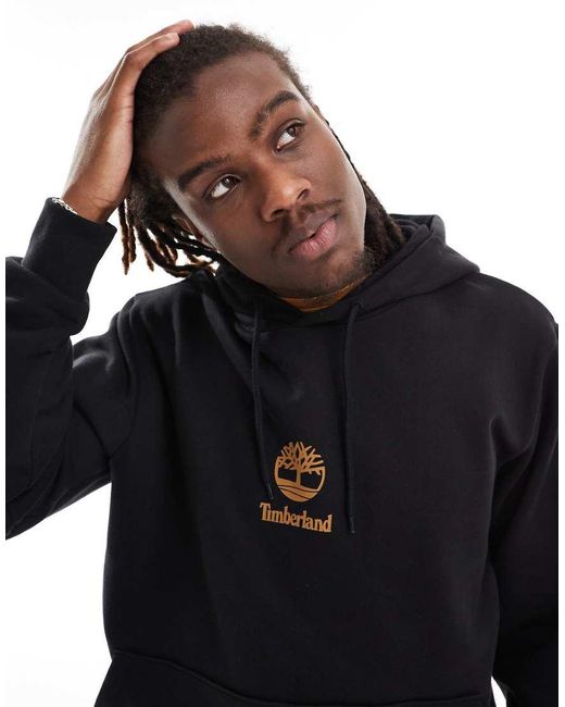 Sudadera Negra Con Capucha Y Logo Pequeño De Timberland de hombre de color Blue