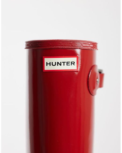 Hunter Red Original Tall Gloss Wellington Boots