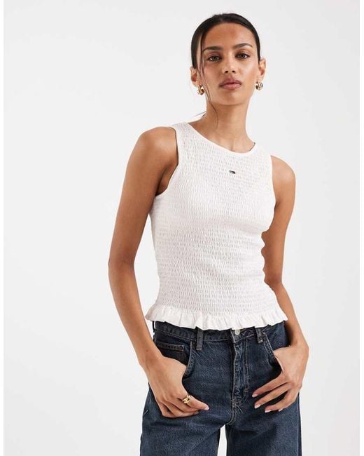 Tommy Hilfiger White Slim Fit Vest