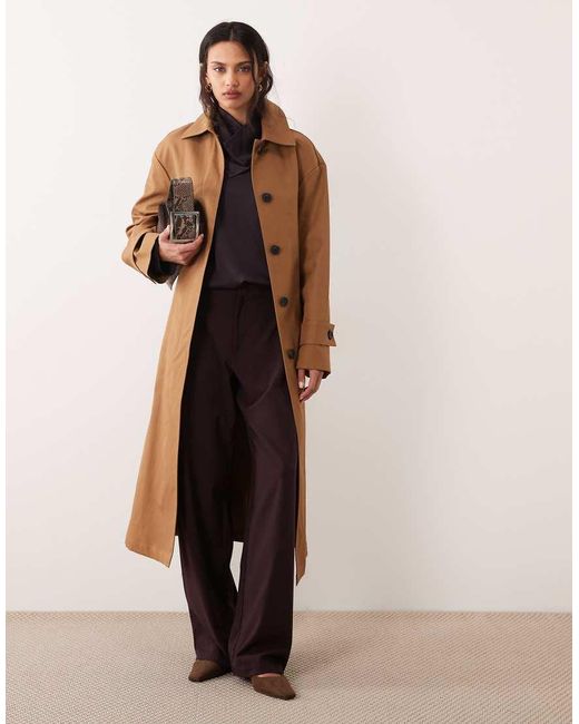Mango Brown Capsule 100% Cotton Classic Trench Coat