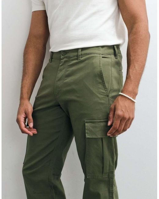 Jack & Jones Green Straight Cargo Trousers for men