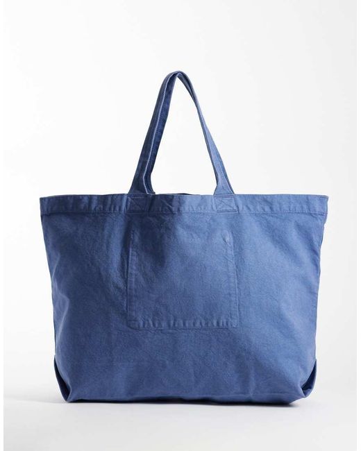 ARKET Blue Cotton Tote Bag for men
