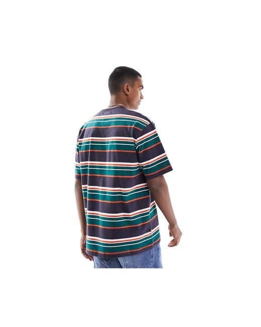 Parlez Blue Stripe Short Sleeve T-shirt for men