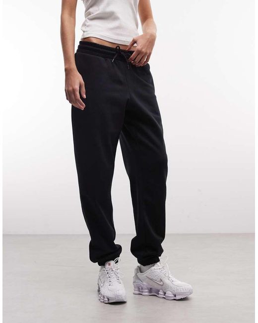 Monki Blue joggers With Cuffed Hem