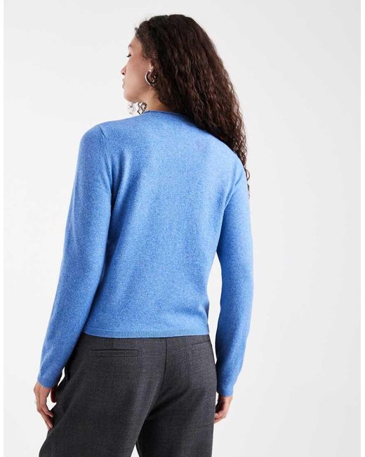 ONLY Blue Round Neck Long Sleeve Knitted Top