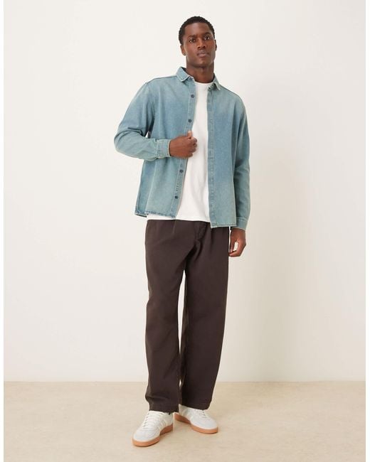 ASOS Blue Long Sleeved Shirt for men