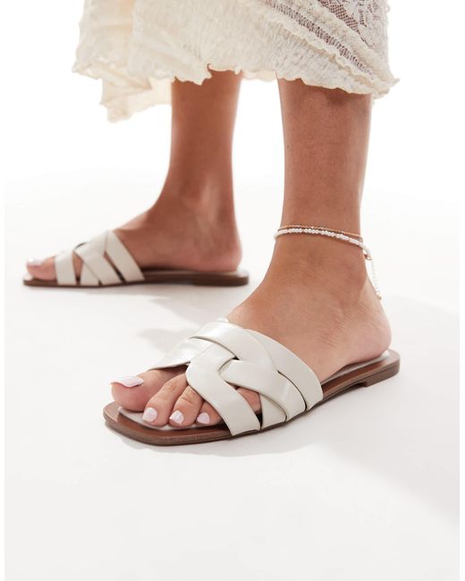 Pull&Bear Natural – geflochtene sandalen