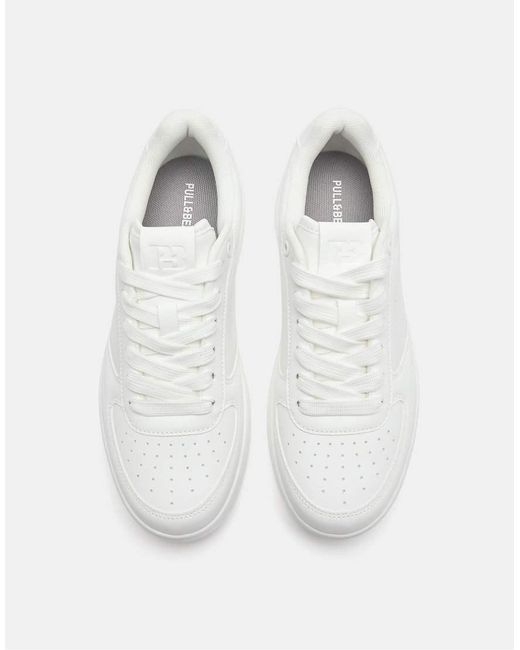 Pull&Bear White Retro Trainers