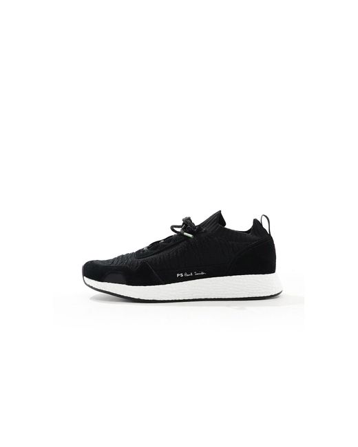 PS by Paul Smith White Paul Smith Rock Knit Trainer With Logo for men