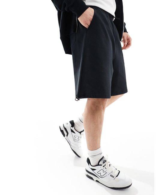 ASOS Black Oversized Fit Shorts for men