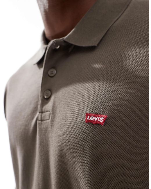 Levi's Brown Batwing Logo Pique Polo for men