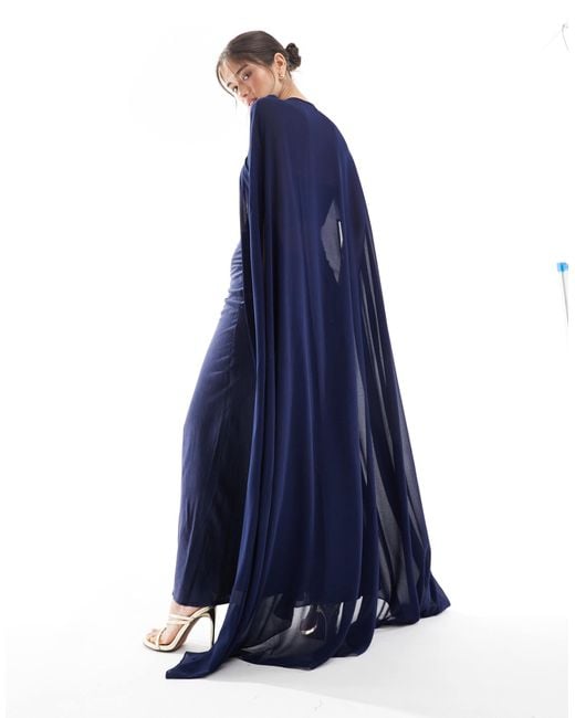 TFNC London Blue – bridesmaids – maxi-cape aus chiffon