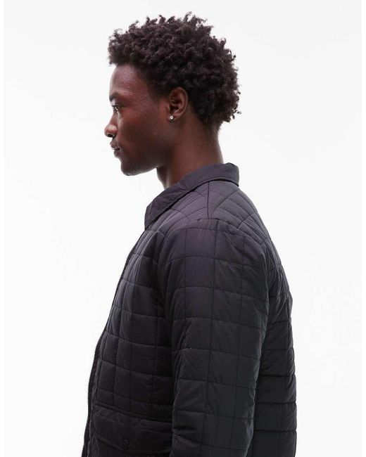 CAT WWR Blue Regular Fit Zip Through Quilted Liner Jacket for men