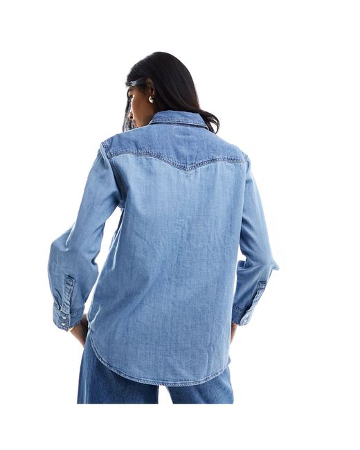 Teodora - camicia di jeans stile western con tasche di Levi's in Blue
