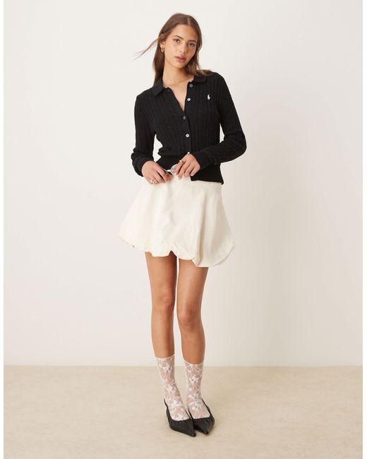 Mango Black – mini-ballonrock aus denim