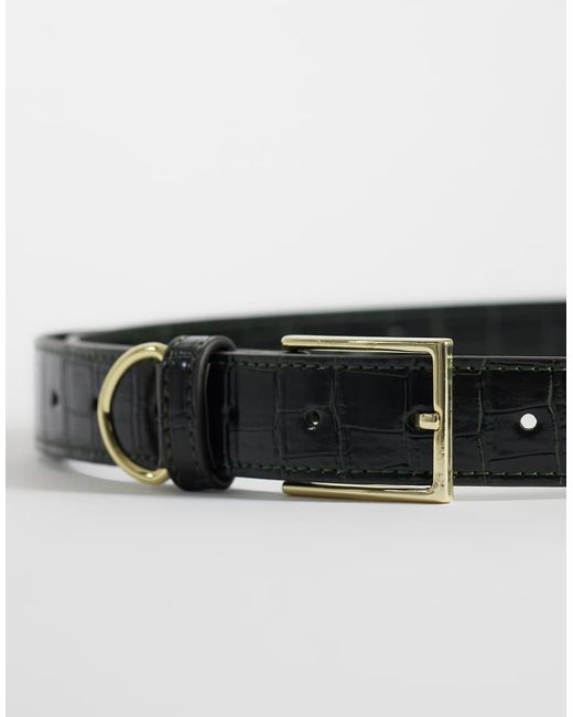 ASOS Gray Square Buckle Hip And Waist Belt