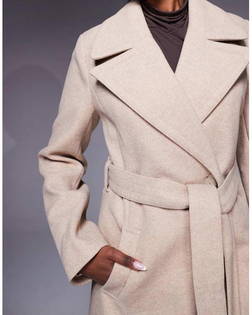 Forever New Natural Formal Wrap Coat