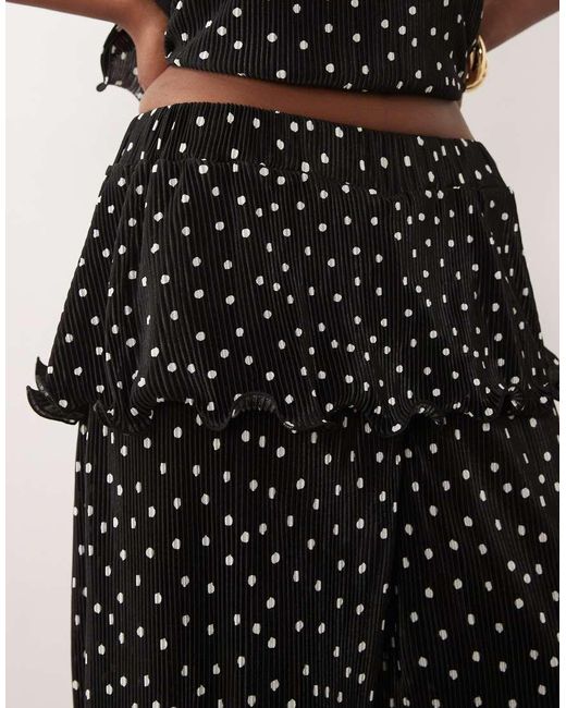 ASOS Multicolor Plisse Bubble Trousers With Skirt Overlay