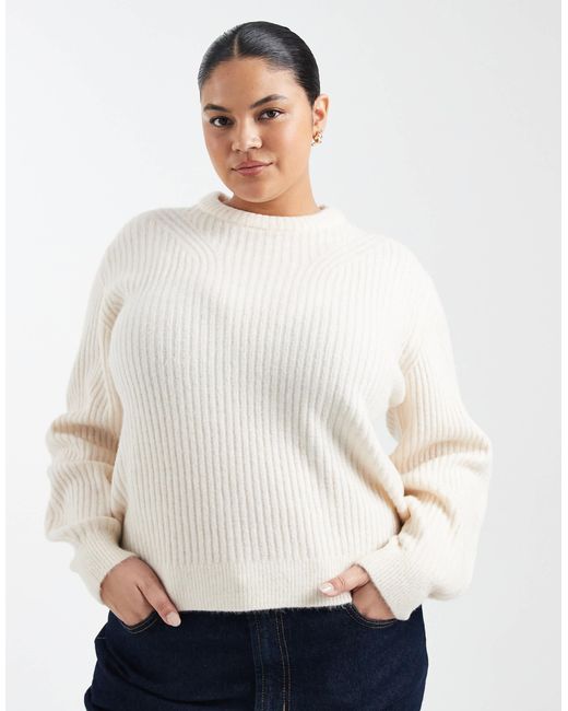 ASOS White Asos design curve – gerippter pullover