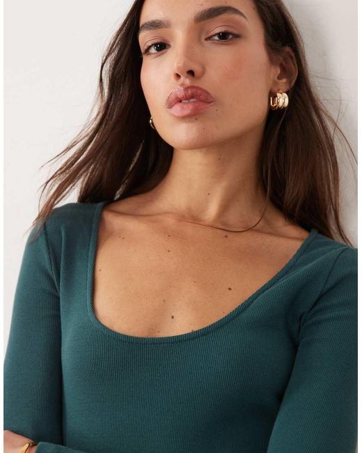 Nobody's Child Green Penni Boat Neck Jersey Poplin Mini Dress