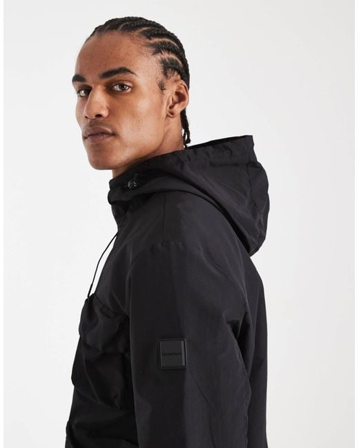 Veste imperméable à capuche Threadbare pour homme en coloris Black