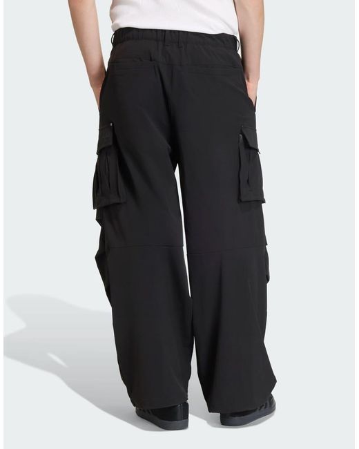 Adidas Originals Black Premium Essentials Utility Cargo Pants for men