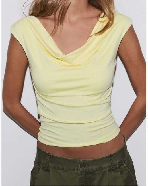 Stradivarius Green Multi-position Sleeveless Top
