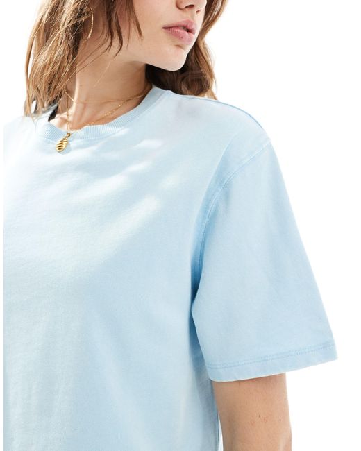T-shirt crop top - clair délavé Pimkie en coloris Blue