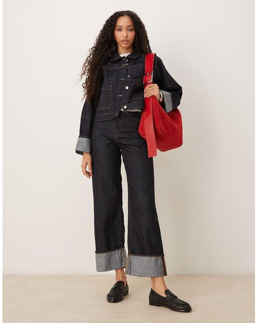 JJXX Denim Jack Met Omgeslagen Detail in het Black