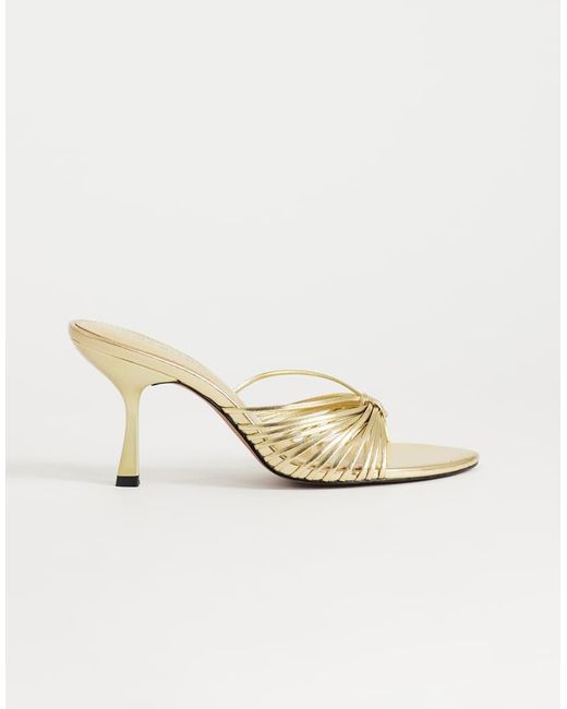 TOPSHOP Natural Simba Strappy Mule High Sandal