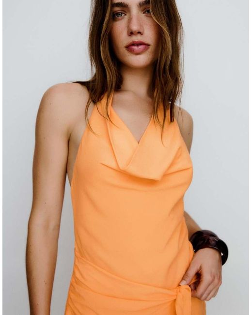 orange dress bershka Bershka Cocktail dress / Party dress - orange - (Pre-owned)