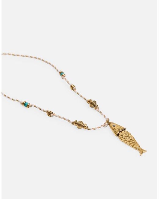 Public Desire White Rope Detail Necklace With Sea Life Charms
