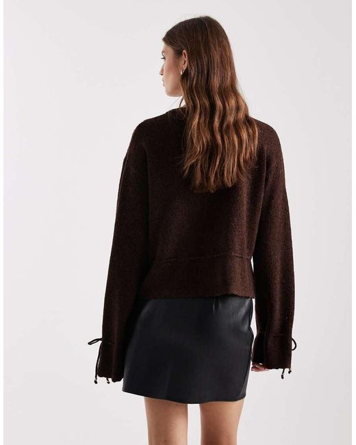 ASOS Black Leather Look Split Front Mini Skirt