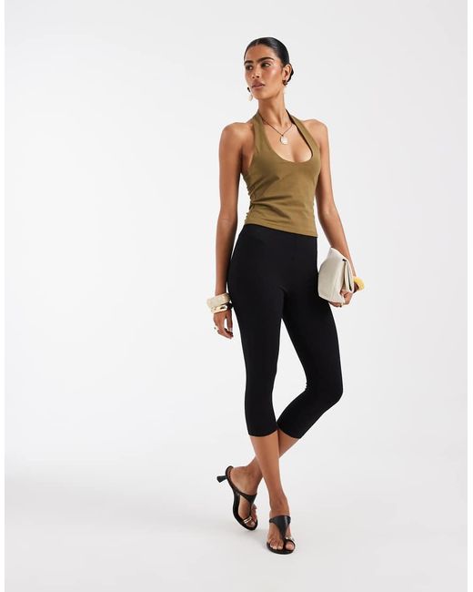 ASOS Green Double Layer Minimal Halter Neck Top