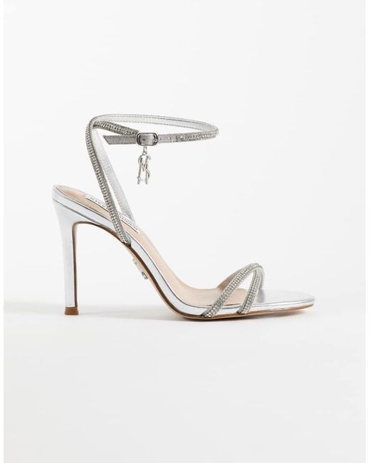 Steve Madden White Jypsey Heeled Sandals