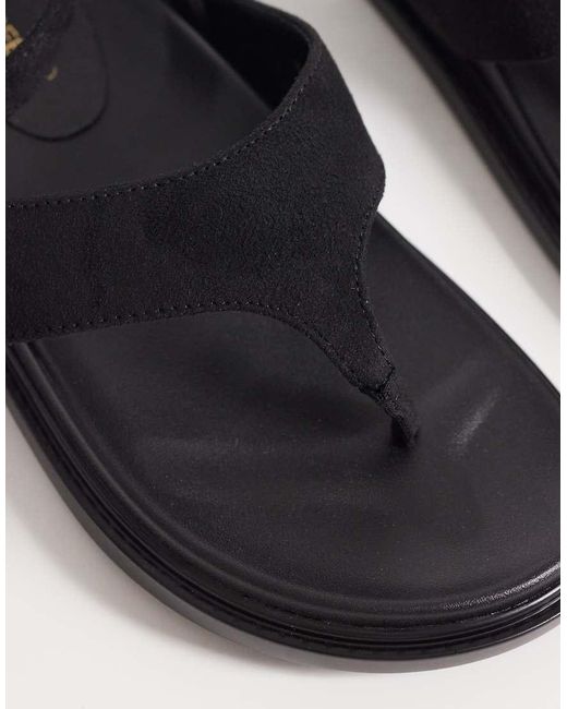 London Rebel Blue Anya Thong Sandals With Ankle Strap And Buckle Detail