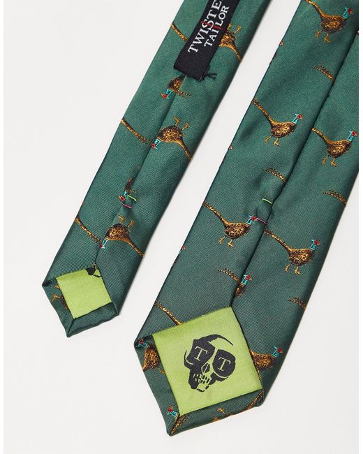 Cravate à imprimé faisan sur l'ensemble - forêt Twisted Tailor pour homme  en coloris Vert | Lyst