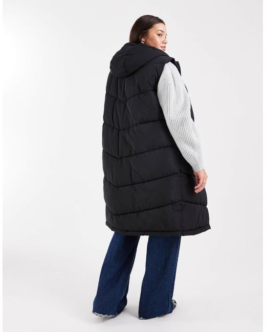 Doudoune longue sans manches ONLY en coloris Blue