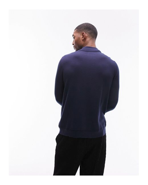 Topman – essentials – pullover in Blue für Herren