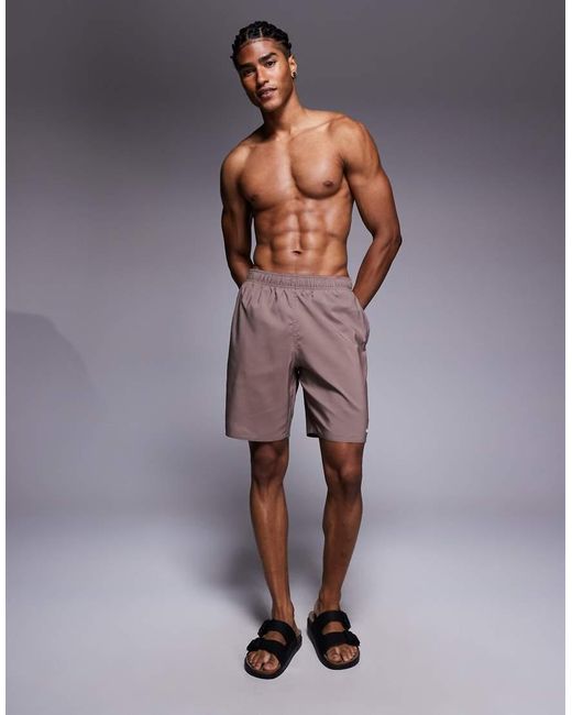 Adidas Originals Purple Adidas Training 8" Swim Shorts for men