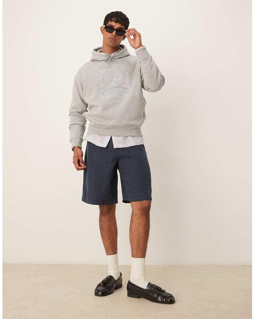 Sudadera Gris Jaspeado Con Capucha Y Logo Delantero De La Colección Cápsula Wimbledon De Polo Ralph Lauren de hombre de color Gray
