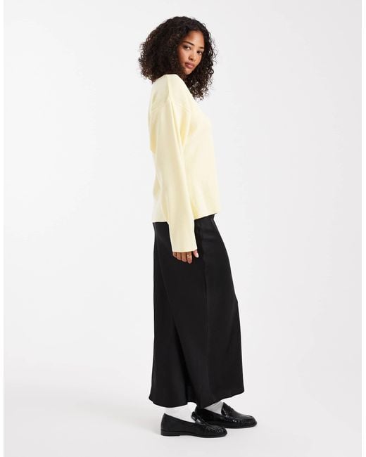 ASOS Pink Satin Bias Maxi Skirt