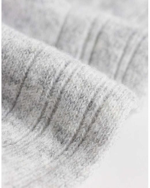 ASOS White Ribbed Socks With Layered Soft Frill Top