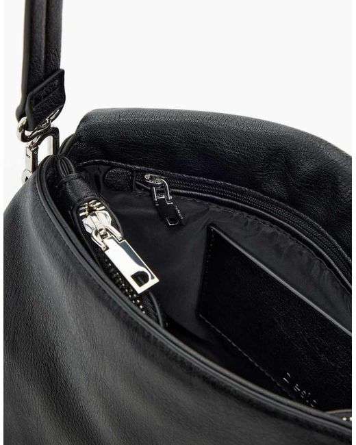 Desigual Black Medium Logo Charm Bag