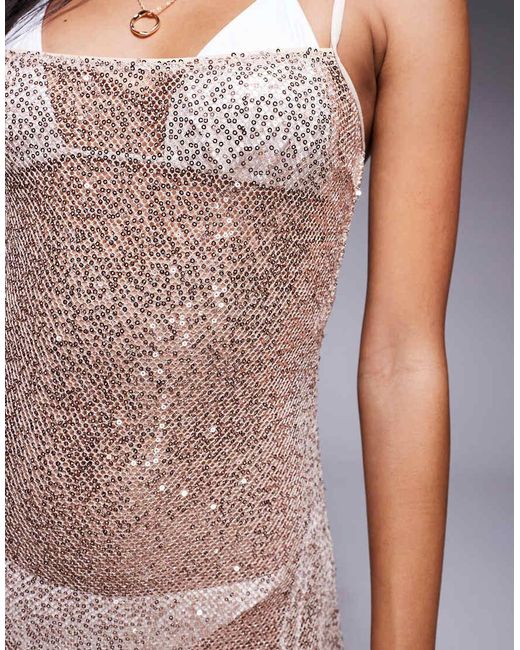 South Beach Gray Sequin Maxi Beach Dress
