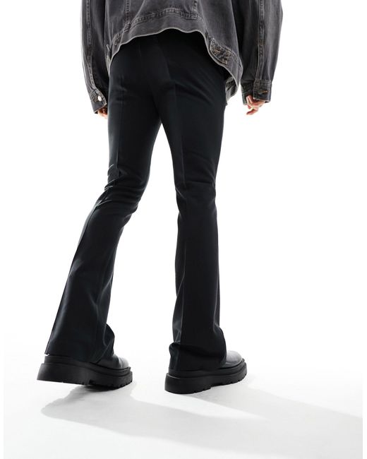 Pantalon élégant évasé coupe skinny ASOS pour homme en coloris Black
