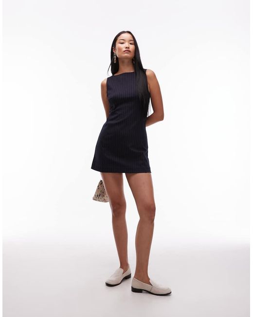 Mango Black Tailored Sleeveless Mini Shift Dress