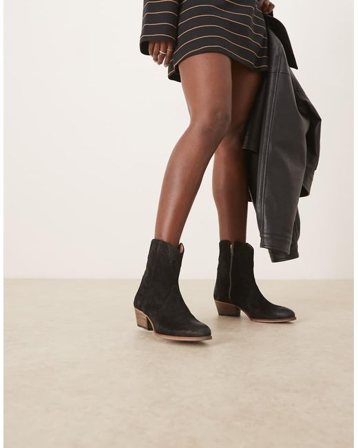 Free People Black New Frontier Western Boots