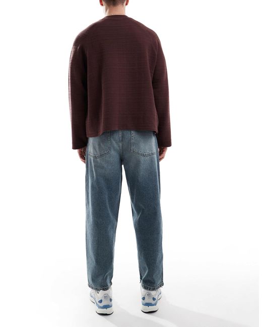 ASOS Blue Barrel Fit Jeans for men