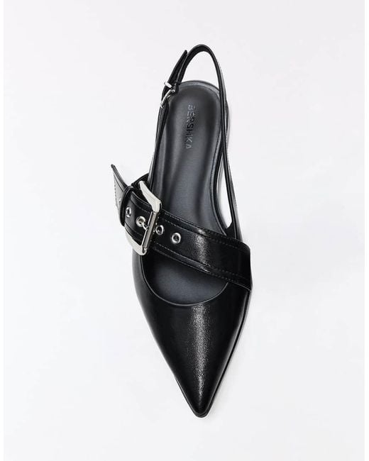 Bershka White Buckle Slingback